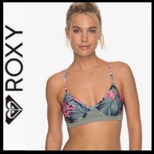 Roxy Fitness Athletic Tri Bikini Top